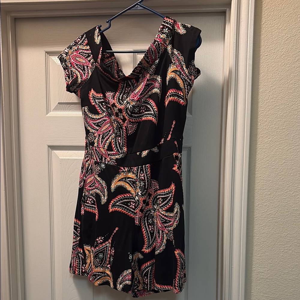 New York & Company Pink and Navy Romper